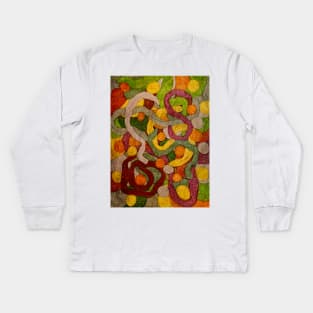 Squiggle Dot Morphology Kids Long Sleeve T-Shirt